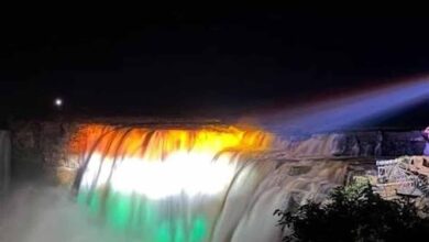 Chitrakote Waterfall Laser Light